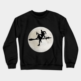 Witch on a broomstick Crewneck Sweatshirt